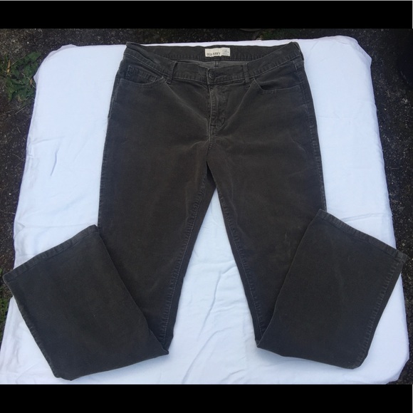 Old Navy Gray Corduroy Pants 12 R - Picture 3 of 7